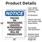 Signmission Posted No Trespassing Logging OSHA Notice Sign, Aluminum, 12in W x 18in L, 2PK OS-2PACK-NS-A-1218-V-17729 - alternate 2